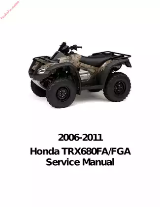 2006-2011 Honda Rincon TRX680FA/ TRX680FGA service manual Preview image 1