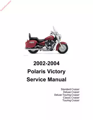 2002-2004 Polaris Victory Touring, Classic Cruiser service manual Preview image 1