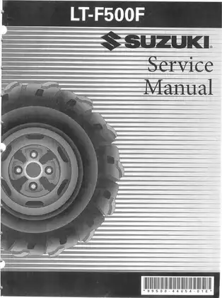 2003-2007 Suzuki Vinson 500, LT-F500F 4x4 service manual Preview image 1