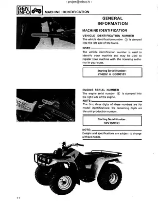 1986-1988 Yamaha YFM 225 Moto-4 ATV repair manual Preview image 4