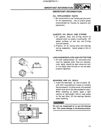 1986-1988 Yamaha YFM 225 Moto-4 ATV repair manual Preview image 5