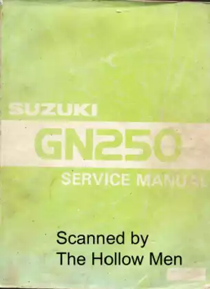 1983-1988 Suzuki GN250 service manual Preview image 1