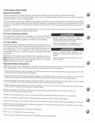 2007-2012 Honda FourTrax Rancher 420, TRX420 ATV service manual Preview image 2