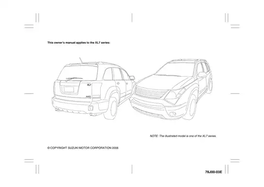 2007-2009 Suzuki XL7 owner´s manual Preview image 3
