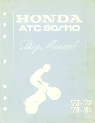 1979-1981 Honda ATC90 ATC110 shop manual Preview image 1
