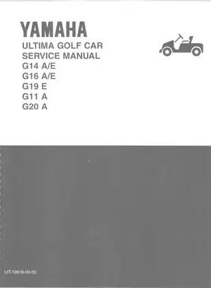 1996-2002 Yamaha G11, G14,G16, G19, G20 Ultima Golf Car service manual Preview image 2