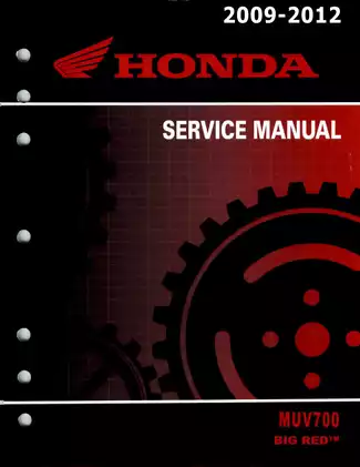 2009-2012 Honda Big Red 700 MUV700 service and repair manual Preview image 1