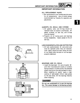 1986-1988 Yamaha Moto-4 225, YFM225 ATV repair manual Preview image 4