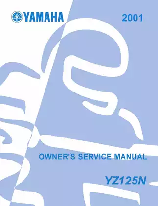 2001 Yamaha YZ125N owner´s service manual Preview image 1