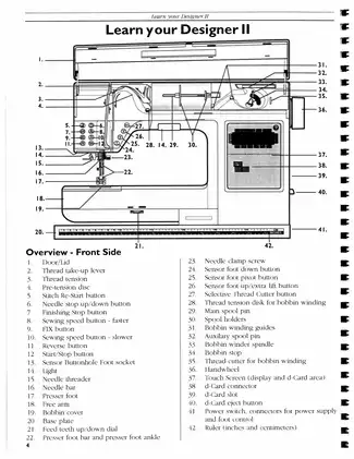Husqvarna Viking Designer II sewing machine user guide Preview image 4
