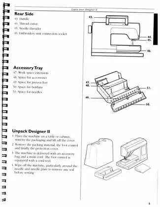 Husqvarna Viking Designer II sewing machine user guide Preview image 5