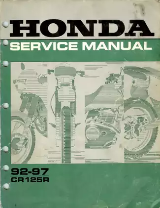 1992-1997 Honda CR125R service manual Preview image 1