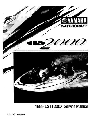 Yamaha LX2000, LX210, LS2000, AR210 PWC manual Preview image 2
