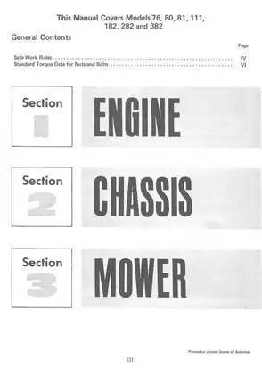1979-1984 IH Cub Cadet 182, 282, 382, 383 lawn tractor manual Preview image 4