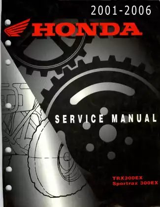 2001-2006 Honda TRX300EX, Sportrax 300EX service manual Preview image 1