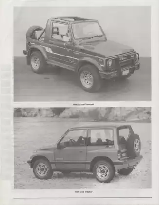 1986-1996 Suzuki Sidekick / Samurai Geo Tracker manual Preview image 3