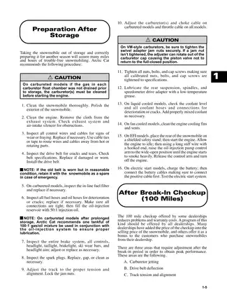 1999-2000 Arctic Cat snowmobile all models repair manual Preview image 5