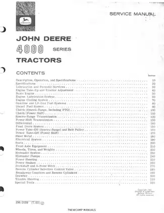 John Deere 4020, 4010, 4000 4000 series tractor repair manual Preview image 4