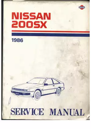 1986 Nissan 200SX, 812 series service manual Preview image 1