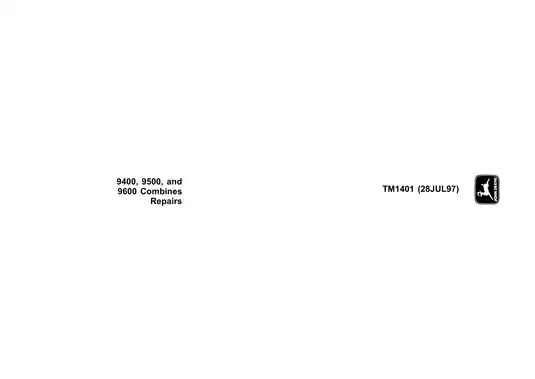 John Deere 9400, 9500, 9600 combine Technical Manual - TM1401, TM1402, TM1545 Preview image 2