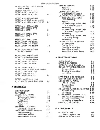 1965-1989 Mercury Mariner outboard motor 45hp to 115 hp service manual Preview image 4