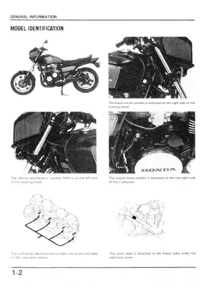 1984-1986 Honda CB700SC Nighthawk shop manual Preview image 3