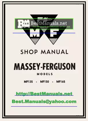 Massey Ferguson MF135, MF150, MF165 row-crop tractor shop manual Preview image 1