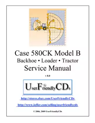 Case 580BCK, Model B backhoe loader tractor service manual Preview image 1