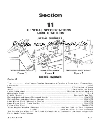 Case 580BCK, Model B backhoe loader tractor service manual Preview image 4