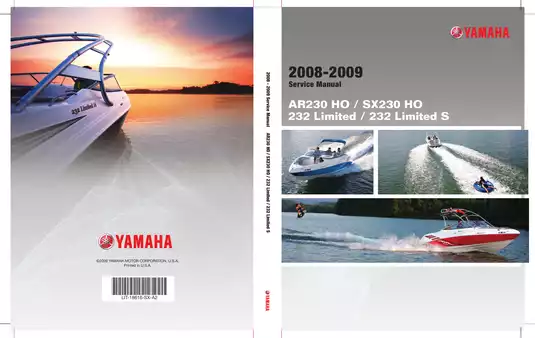 2008-2009 Yamaha AR230, SR230, SX230 HO boat service manual Preview image 1