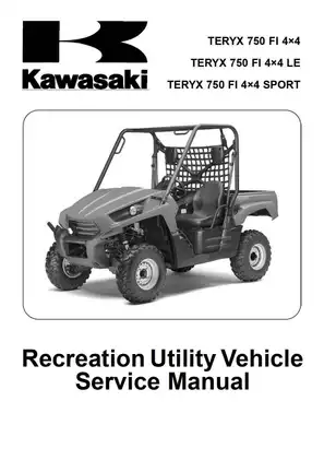 2010-2011 Kawasaki Teryx 750 FI 4X4 LE sport UTV manual Preview image 1