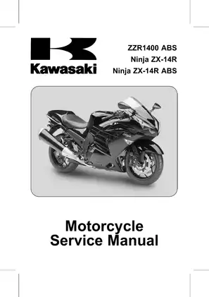 2011-2012 Kawasaki Ninja ZX-14R,  ZZR1400 ABS, Ninja ZX-14R ABS motorcycle service manual Preview image 1
