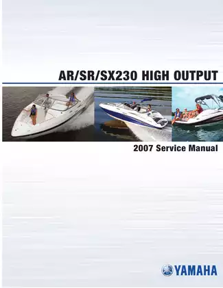2007 Yamaha AR23, SR230, SX230 Jet Boat service manual Preview image 1