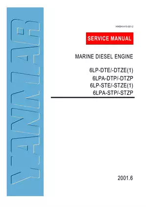 Yanmar 6LP-DTE, 6LP-STE, 6LP-DTZE, 6LP-STZE, 6LPA-DTP, 6LPA-DTZP, 6LPA-STP, 6LPA-STZP marine diesel engine service manual Preview image 1