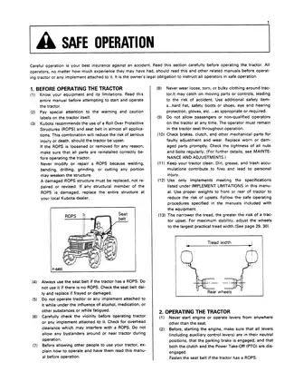 Kubota L2650, L2950, L3450, L3650 tractor operator´s manual Preview image 5