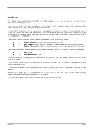 JCB Robot 160, Robot 170, Robot 170HF, Robot 180T, Robot 180THF compact excavator service manual Preview image 2