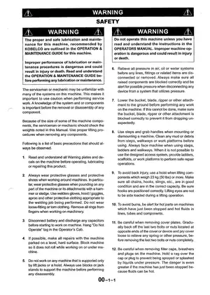 Kobelco SK230-6E, SK230LC-6E, SK250-6E, SK250-6ES, SK250LC-6E, SK250LC-6ES, SK250NLC-6ES hydraulic excavator shop manual Preview image 2