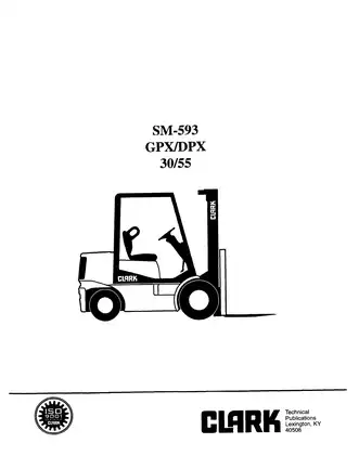 Clark GPX 30, GPX 55, DPX 30, DPX 55 forklift manual Preview image 1