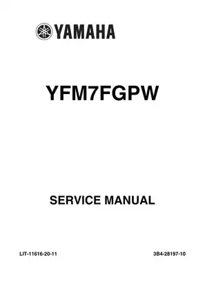 2007-2008 Yamaha Grizzly 700 YFM700 ATV service manual Preview image 1