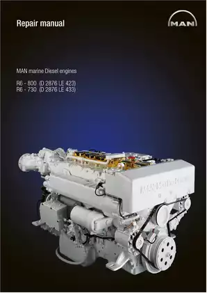 MAN Marine R6-800, D 2876, LE 423, R6-730, D 2876, LE 433 diesel engine repair manual Preview image 1