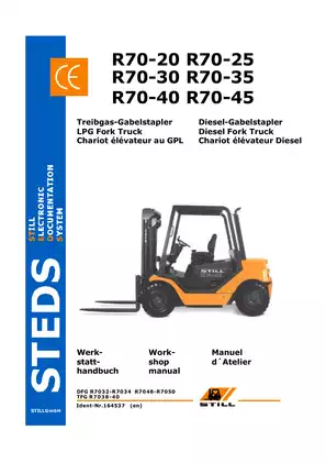 Still R70-20, R70-25, R70-30, R70-35, R70-40, R70-45 diesel LPG fork truck workshop manual Preview image 1