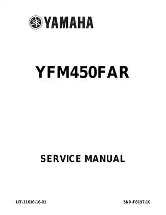2003 Yamaha Kodiak 450, YFM450FAR 4x4 Ultramatic service manual Preview image 1