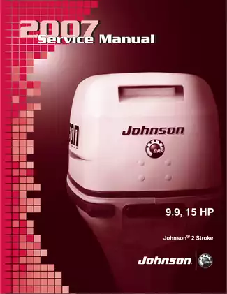 2007 Johnson Evinrude 9.9 hp, 15 hp outboard motor service manual Preview image 1