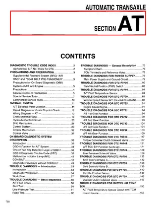 1999 Nissan Maxima service manual Preview image 1