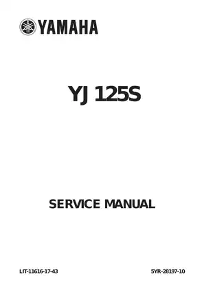 2004-2009 Yamaha Vino 125, YJ125S scooter service manual Preview image 1