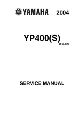 2004-2005 Yamaha Majesty 400, YP400(S) scooter service manual Preview image 1