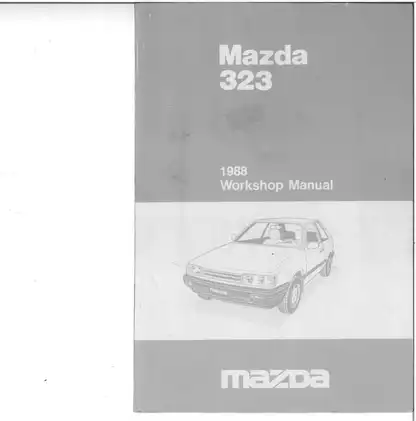 1988 Mazda 323 workshop manual Preview image 2