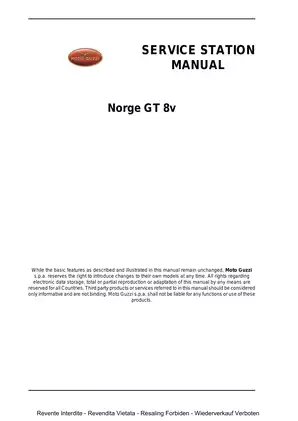 2011-2013 Moto Guzzi Norge 1200 GT repair manual Preview image 2