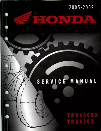 2005-2009Honda TRX400EX, TRX400X Sporttrax service manual Preview image 1