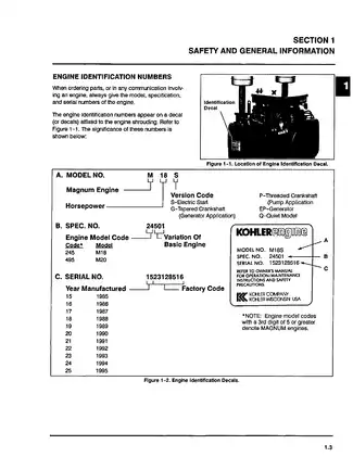 Kohler Magnum M18 & M20 engine service manual Preview image 5